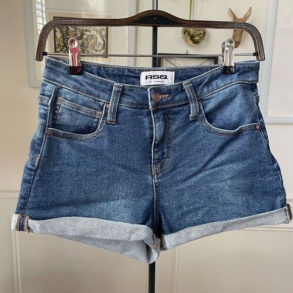 RSQ High Rise Cuffed Denim Shorts 25 - Picture 1 of 5